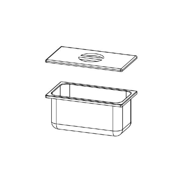 Bac gastronorme en acier inox - B 1/3