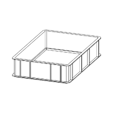 Bac en Polyéthylène haute densité -  CAS FISH - Dimensions 600x400 h130 mm