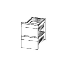 Accessoire bloc tiroirs réfrigérés en acier inox - CAS 1212 G