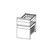 Accessoire bloc tiroirs réfrigérés en acier inox - CAS 1323 S