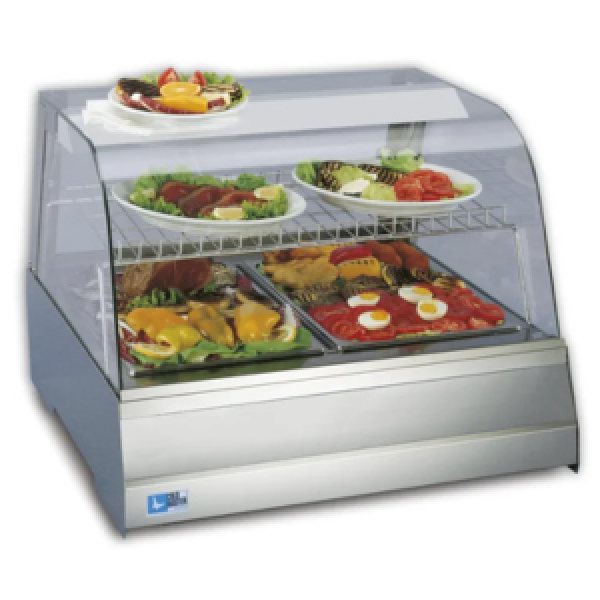 Vitrine à poser positive Tecfrigo - CHEF 2 COLD - Dimensions 737x793x530 mm