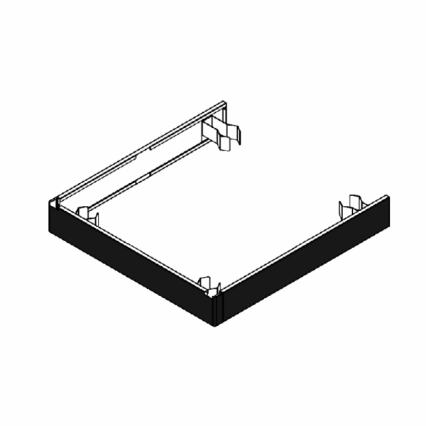 Couvre-pieds en acier inox 304 sur 3 côtés - COVER 700 BK