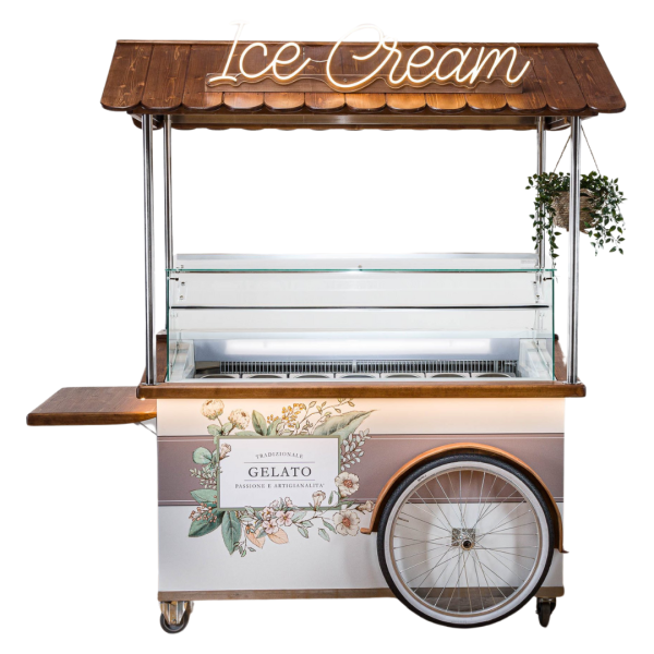 Chariot à glace avec 7 bacs + 7 bacs en réserve (bacs de: 150 cm x 85 cm x 210 cm)   - Showcase Model - A partir de 9.630€* (Bacs non inclus) 