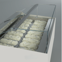 Vitrine à glace Cubìto (-18ºC / -20ºC)  avec ses 12 bacs (360 L x 165 L x 120 H mm) 5 litres  