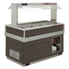 Vitrine buffet & chariot Tecfrigo - FUTURA 6 DRY - Dimensions 2075x750x1430 mm