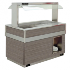 Vitrine buffet & chariot Tecfrigo - FUTURA GOURMET 4 - Dimensions 1425x750x1430 mm