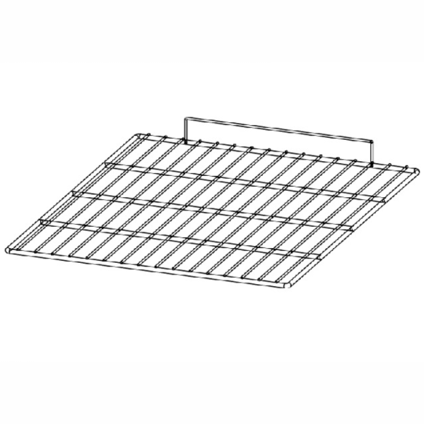 Grille en acier inox - GR 53x65 X - Dimensions 530x650 mm