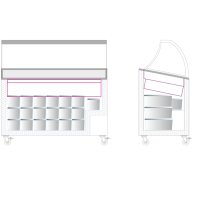 Congélateurs de crème glacée - IC501SCE+SO (-24 à -14 °C) Dimensions extérieures (LxPxH) 1550 x 615 x 1295 mm