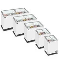 Congélateurs de crème glacée vitrés - IC401SCEB (-24 à -14 °C) Dimensions extérieures (LxPxH) 1300 x 615 x 949 mm