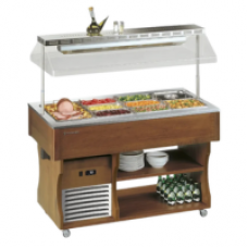 Vitrine buffet & chariot Tecfrigo - ISOLA 4 M BM - Dimensions 1422x750x1530 mm