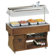 Vitrine buffet & chariot Tecfrigo - ISOLA 4 M HOT - Dimensions 1422x750x1530 mm