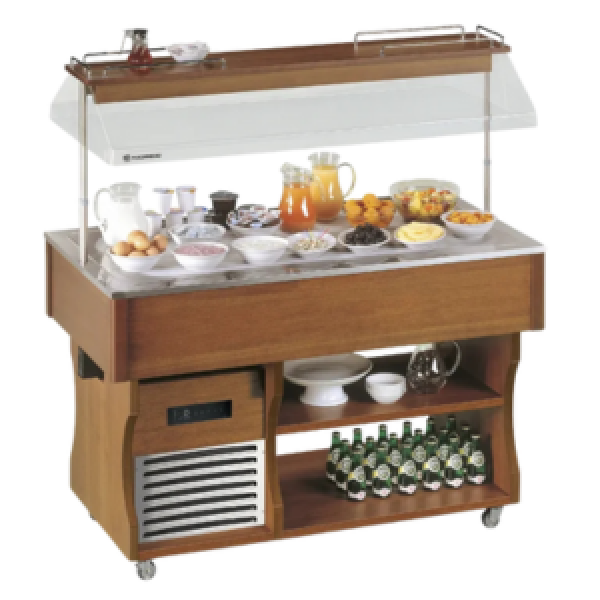 Vitrine buffet & chariot Tecfrigo - ISOLA BRINA 6 M - Dimensions 2062x750x1530 mm