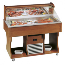 Vitrine buffet & chariot Tecfrigo - ISOLA FISHING 4 - Dimensions 1422x750x1285 mm