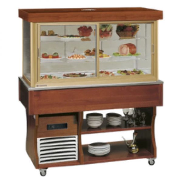 Vitrine buffet & chariot Tecfrigo - ISOLA FLASH VFS - Dimensions 1422x750x1650 mm