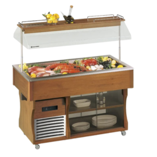 Vitrine buffet & chariot Tecfrigo - ISOLA GOURMET 4 M - Dimensions 1422x750x1530 mm