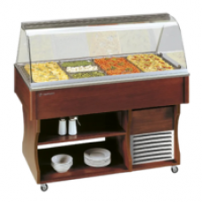 Vitrine buffet & chariot Tecfrigo - ISOLA MSERVICE 4 BM - Dimensions 1422x750x1350 mm