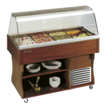 Vitrine buffet & chariot Tecfrigo - ISOLA MSERVICE 4 - Dimensions 1422x750x1350 mm