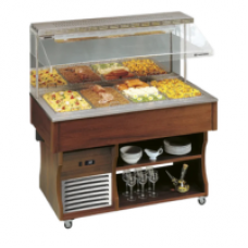 Vitrine buffet & chariot Tecfrigo - ISOLA MURALE 4 M BM - Dimensions 1422x750x1530 mm