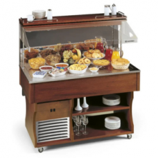 Vitrine buffet & chariot Tecfrigo - ISOLA MURALE 4 M NEUT - Dimensions 1422x750x1530 mm