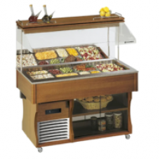 Vitrine buffet & chariot Tecfrigo - ISOLA MURALE 6 M - Dimensions 2062x750x1530 mm