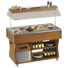 Vitrine buffet & chariot Tecfrigo - ISOLA RUGIADA 4 M - Dimensions 1422x750x1530 mm