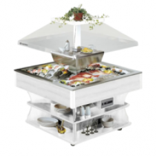 Vitrine buffet & chariot Tecfrigo - OASI 8 M FISH - Dimensions 1400x1400x1710 mm