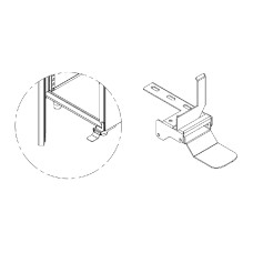 Pédale d'ouverture pour armoire à 1 porte avec charnière à gauche - PED 1P DX - (Mod. 1 porte) - (Mod. 700)