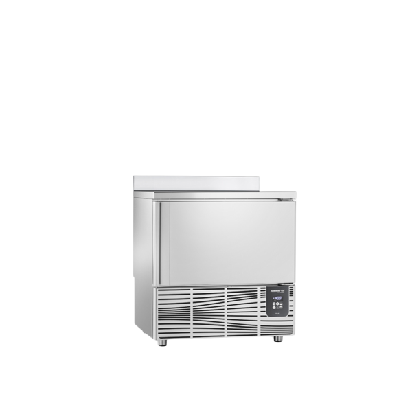 Cellule de refroidissement rapide avec dosseret (h 10 cm) - Polar PO 6V PA EP - Sans groupe - 159 l (8 bacs 36x25x8cm) - Dimensions (LxPxH) 800x700x950 mm (avec une grille + un jeu de glissières) 