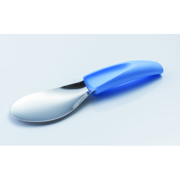 Spatule avec manche ergonomique en plastique pour carapace, bleue