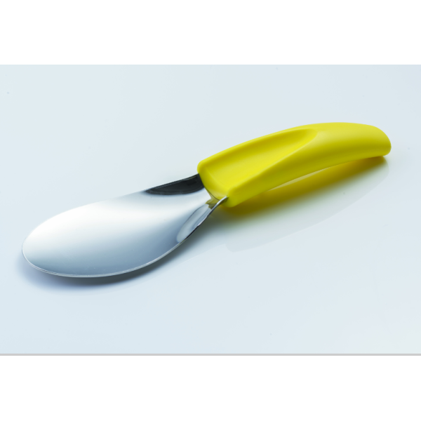 Spatule avec manche ergonomique en plastique pour carapace, jaune