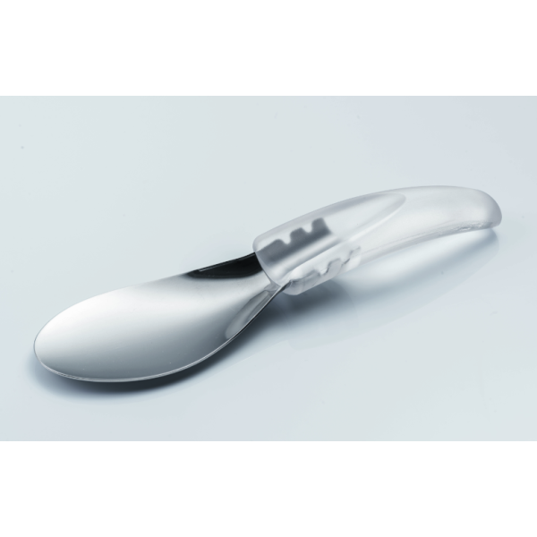 Spatule avec manche ergonomique en plastique pour carapine - transparente