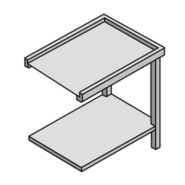 Table avec étagère inférieure avec entrée frontale - TAFX