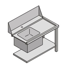 Table avec évier entrée droite - TVDX