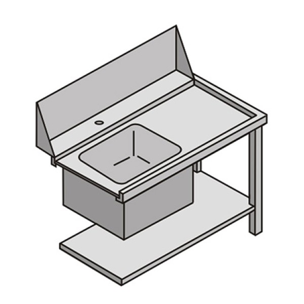 Table avec évier entrée gauche - TVSX