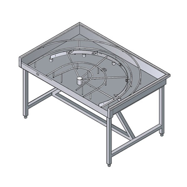 Courbe mécanisée 180° en sortie pour ATR a entrée gauche - TCM180US