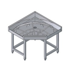 Courbe mécanisée 90° en sortie pour ATR a entrée droite - TCM90UD