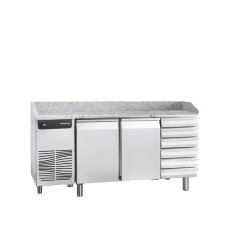 Saladette pour Pizza - Pizza TP2 C M PG TN - 0+8 °C - 400 l - Dimensions (LxPxH) 2000x800x1070 mm