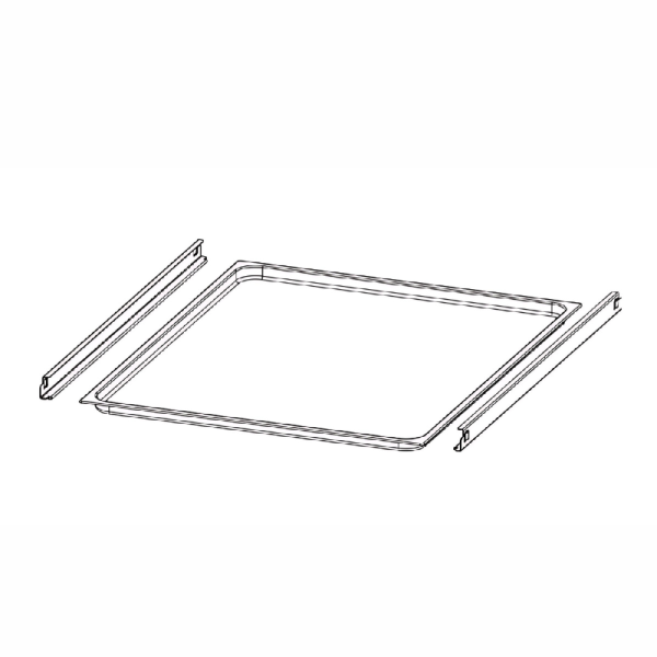 Bac de collecte liquides en acier inox - VA 53x65 X - Dimensions 530x650 mm